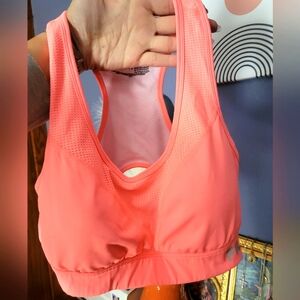 FREE Shipping Coral Colored Neon Sports Bra by FILA Size Large